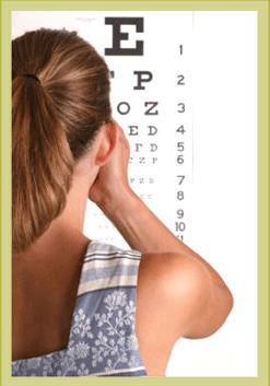 why choose us eye chart woman